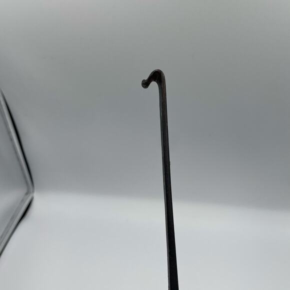 Antique Wrought Iron Turned Handle Ladle Skimmer Strainer & Hearth Cooking Fork - Picture 12 of 12